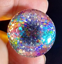 Natural Certified Round Cut 101 CT Rainbow Color Mystic Topaz Loose Gemstone