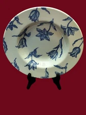 Royal Stafford Tulipa Tulip Soup Bowl White/Blue 10"