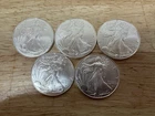 Lot of 5 - $1 American Silver Eagle 1 oz 2024
