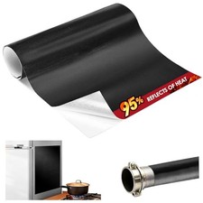 Aluminum Heat Shield Wrap - Reflects 95% of Radiant 12" x 24" x 0.02" Black