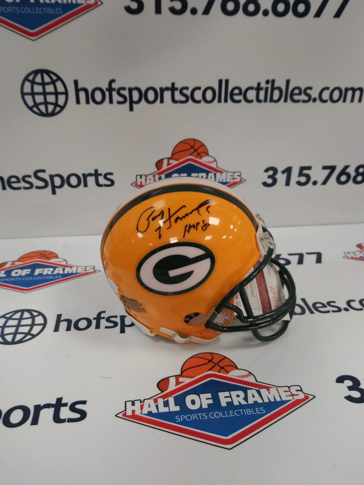 PAUL HORNUNG SIGNED GREENBAY PACKERS VSR4 MINI HELMET - JSA COA 