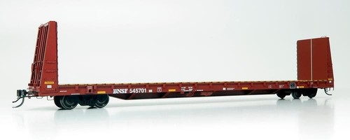 RAPIDO 147008A HO MARINE INDUSTRIES BNSF 66' MAMPARO FLATCAR MARRÓN #545804 | Zustand: New