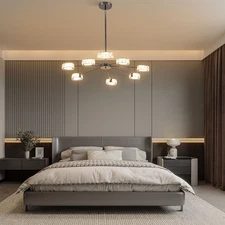 Max 40W Three-colour Chandelier 8 Heads Output 1.2A Chandelier LED Hanging Light