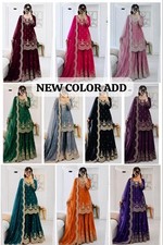PUNJABI SHARARA PLAZZO KURTI PLAZZO SALWAR KAMEEZ SUIT WOMEN READY MADE DESIGNER