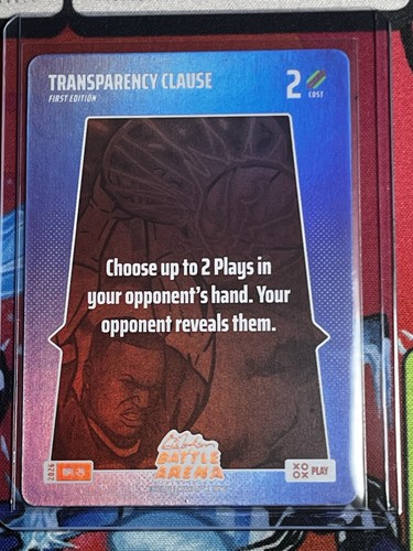 Bo Jackson Battle Arena Bonus Play BPL-25 Transparency Clause Griffey