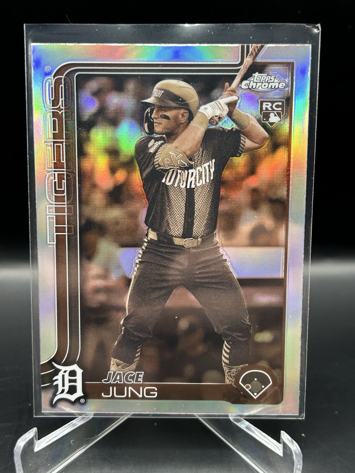 2025 MLB Topps Chrome Jace Jung Rookie Sepia Refractor #225 - Tigers RC