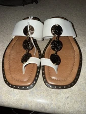 Coach And Four Penny Coin Sandals Size 6.5