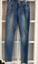 MOTHER The Looker Ankle Fray Jeans Birds Of Paradise Wash Sz 28