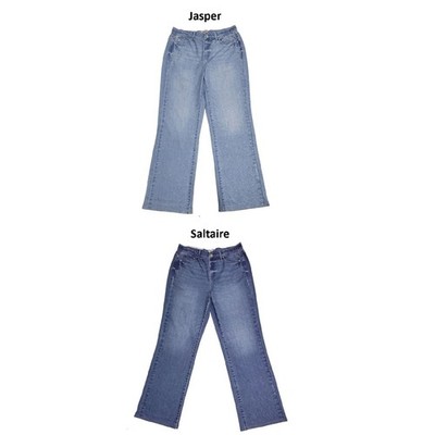 Seven7 Women's Relaxed Fit Pull-On Stretch Denim-Look Illusion Jean - Main Image