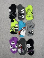Disney The Nightmare Before Christmas 9 Pairs No-Show Socks Size 4-10