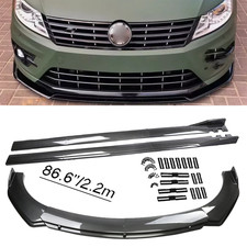 Carbon Style Front Bumper Lip Spoiler Side Skirts For Volkswagen Passa P Carbon Style Front Bumper Lip Spoiler Side Skirts For Volkswagen Passa P