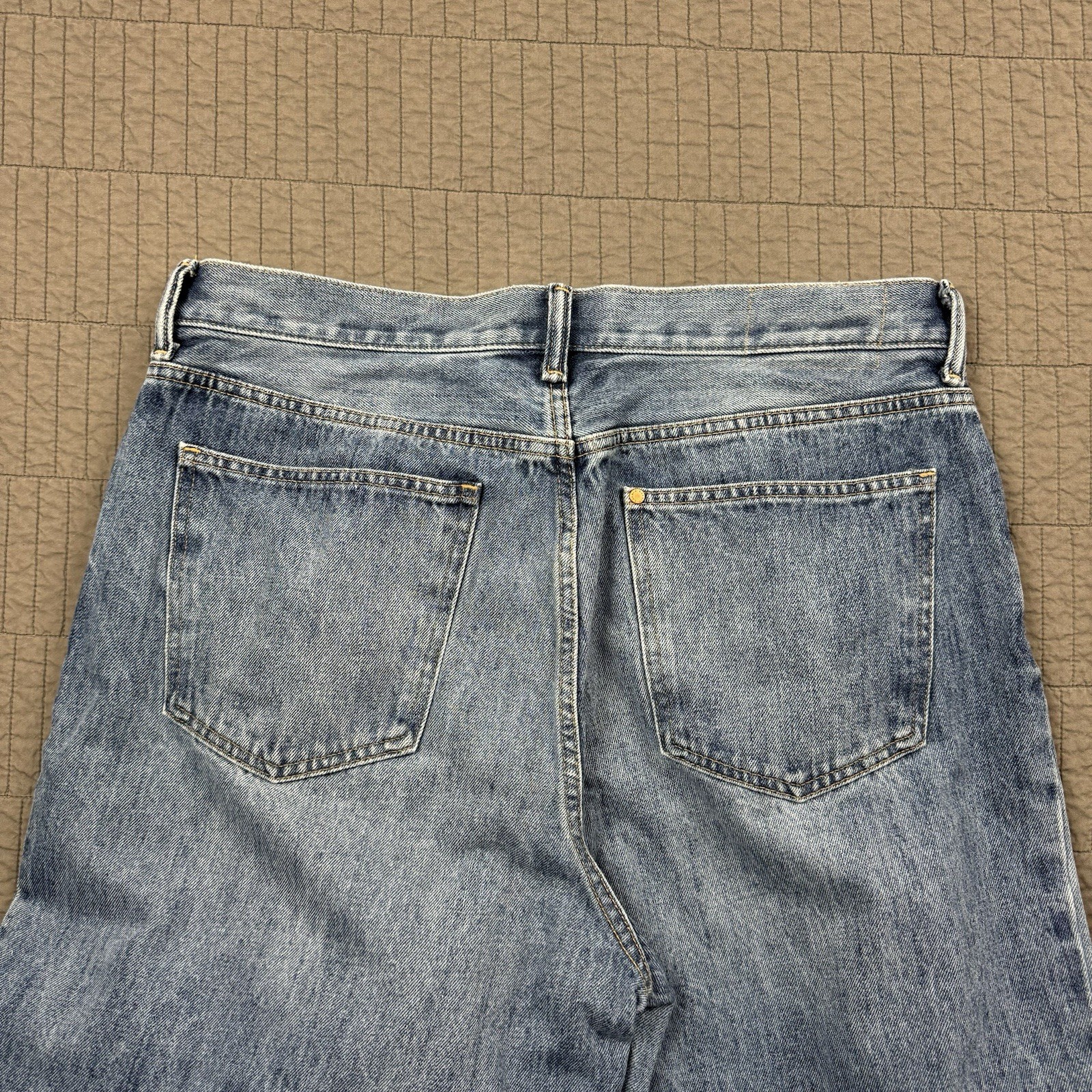 H&M Jeans Men 34x32 (34x30) Blue Baggy Loose Wide Leg Relaxed Skater Denim NWT thumbnail 6