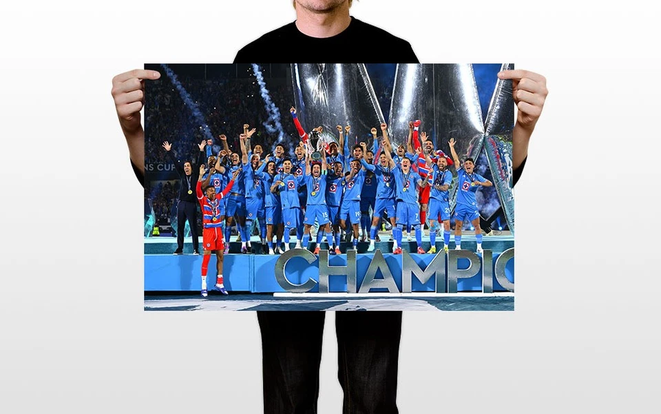 Cruz Azul Liga Mexicana de Fútbol Campeones Trofeo Celebrar Pared - PÓSTER 20"x30" Foto 3 de 3