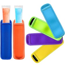 Popsicle Holder for Kids 6 Pieces Ice Pop Neoprene Anti Freezing Sleeves Free