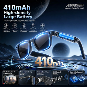 8MP AI Smart Glasss Bluetooth Call Video Record Musique de traduction en temps réel