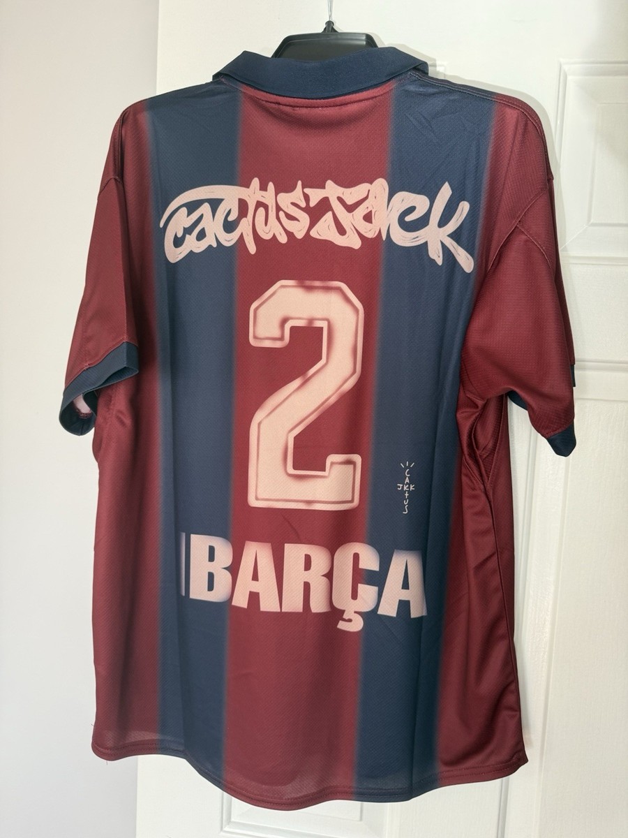 FC Barcelona x Travis Scott Cactus Jack Retro Skeleton Jersey, XL