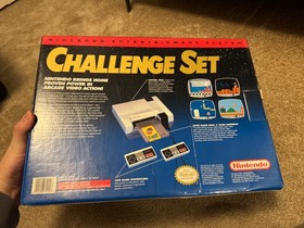 Nintendo NES Challenge Set console videogioco con scatola Super Mario Bros 3