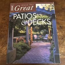 Ideas For Great Patios & Decks Sunset Paperback Ships Immediately Brand New