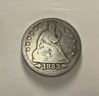 1853-P Seated Liberty Quarter - Arrows and Rays