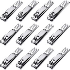 12 Pieces Nail Clipper Set Stainless Steel Nail Cutter Fingernails and Toenail C