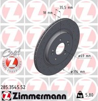 2X Bremsscheibe Sport Z Zimmermann 285.3545.52 FüR Hyundai Santa FE 4 TM TMA SUV