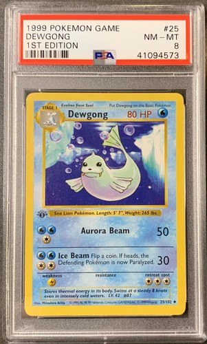 Dewgong (1st Edition) graded PSA 8 for sale on eBay