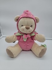 Fisher Price Nature Bearries Strawberry Teddy Bean Plush Stuffed Lovey Rattle 9"