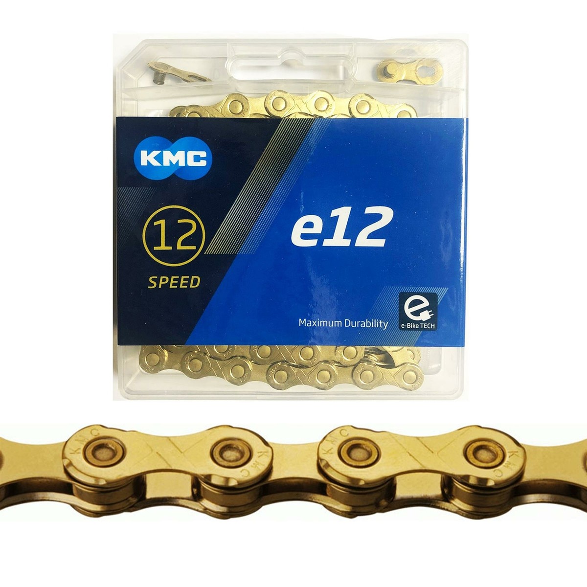KMC E12 Ti-N Gold Chain 12 Speed E-Bike Titanium Nitride Gold