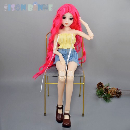 Cheveux Longs BJD Poupée 60cm Épissure Sphérique Corps Féminin Bricolage Jouet - Imagen 15 de 23