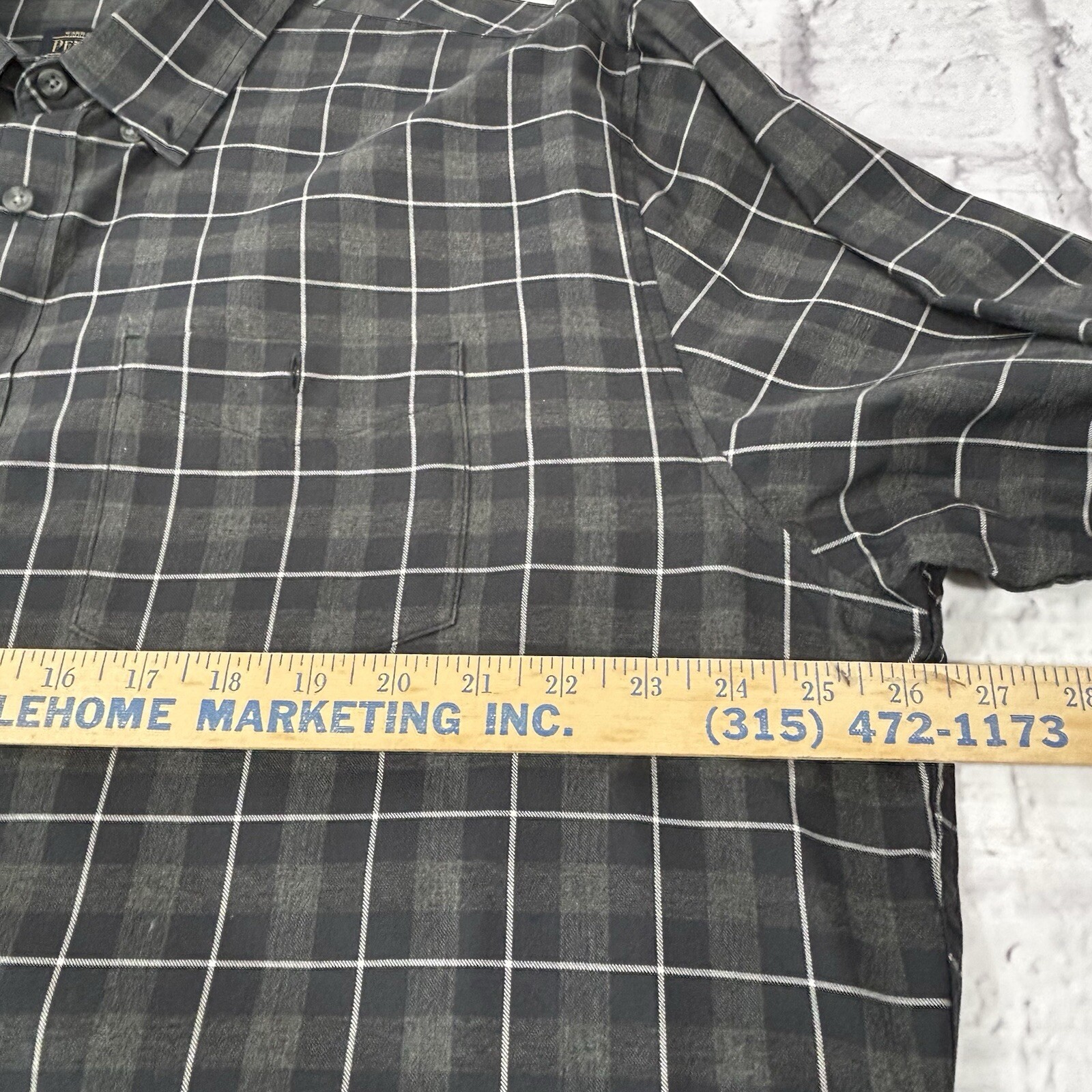 Pendleton Button Down Shirt Black Gray White Plai… - image 6
