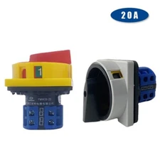 Rotary Cam Switch 2 Position Main Selector Emergency Stop Padlock Plate OFF-ON