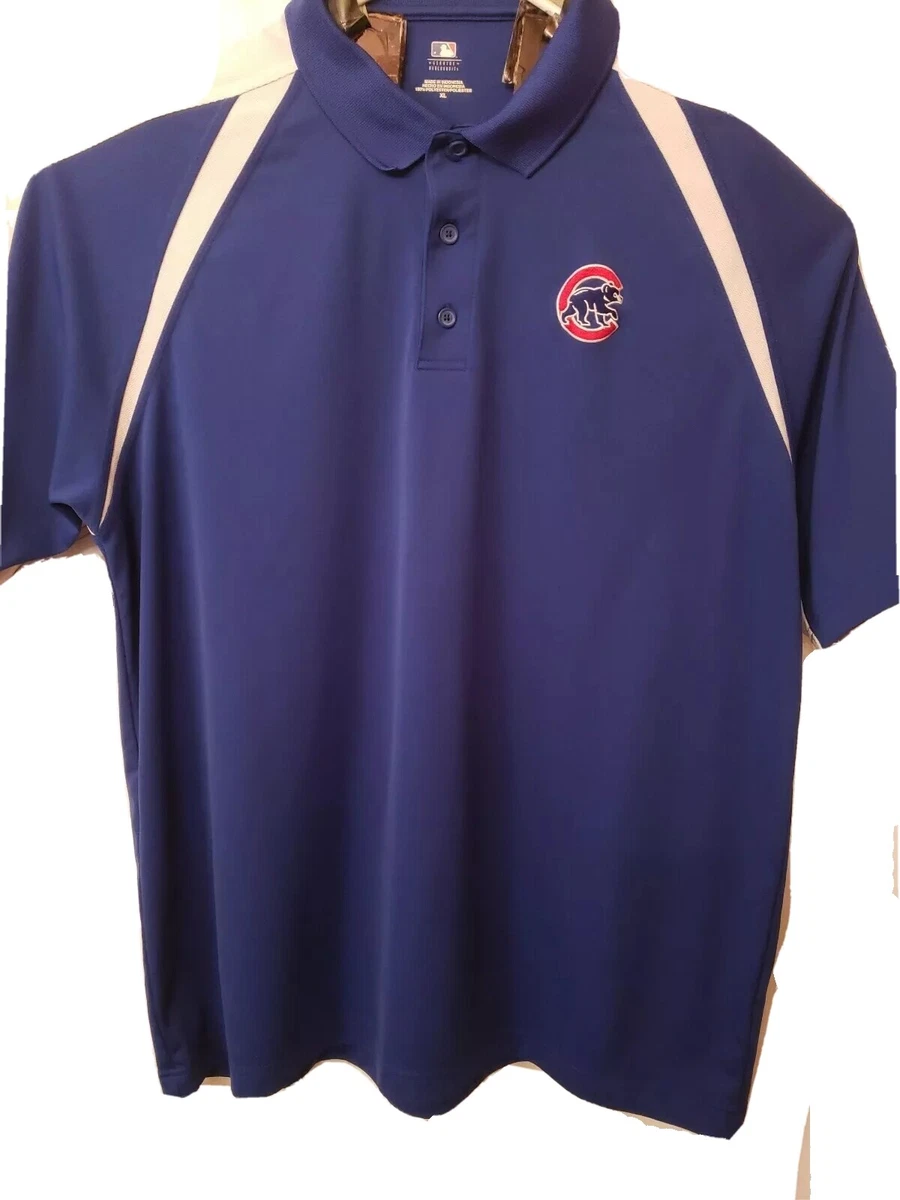 Chicago Cubs Golf Polo Shirt XL Extra Large Blue