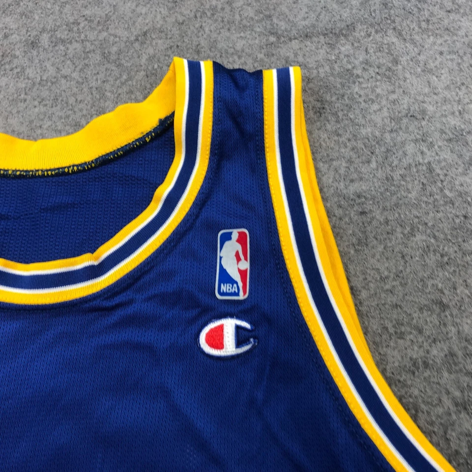 Camiseta deportiva vintage de los Golden State Warriors Chris Webber para hombre mediana 44 azul amarillo Foto 4 de 4