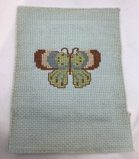 Vintage Handcrafted Needlepoint Butterfly 230625/TWD