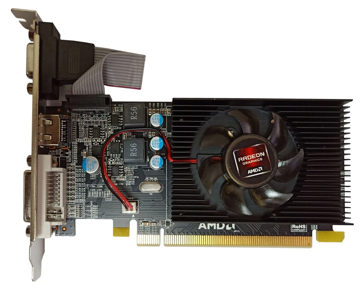 NEW AMD ATI Radeon HD7450 2GB VGA HDMI DVI PCIE Low Profile Gaming
