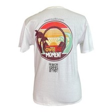 New Mens Tee White Cotton Short Sleeve T-Shirt OWN THE MOMENT Cleer Logo Tee Top