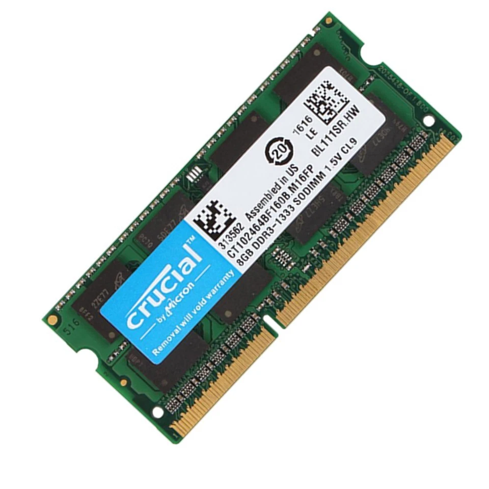Crucial 8GB 4GB 2GB PC3-10600S DDR3 1333MHz 204Pin SODIMM Laptop Memory SDRAM UK - Image 3 of 4