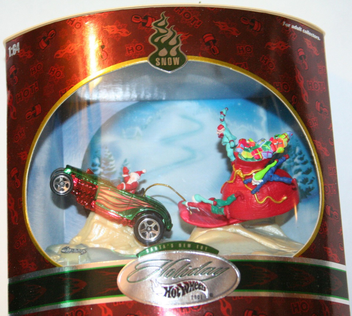 2001 Holiday Hot Wheels Santa New Toy Snow Roadster Vehicle Sack 1