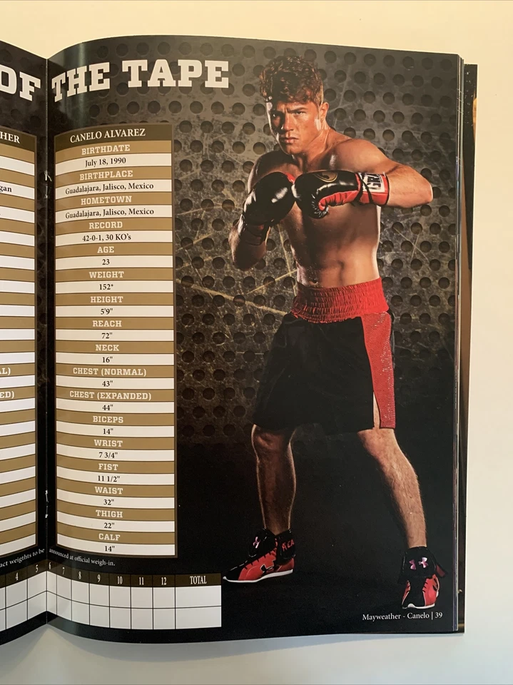 Floyd Mayweather Jr. vs Canelo Alvarez 2013 Official Program - Image 3 of 3