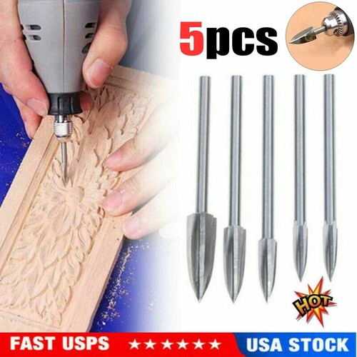 5Pcs Wood Carving And Engraving Drill 