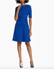 Teri Jon by Rickie Freeman Tweed Geometric Dress, Size 2