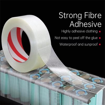 10/20/30/40/50mm 50m High Strength Fiber Glass Tape Adhesive for Battery Pack