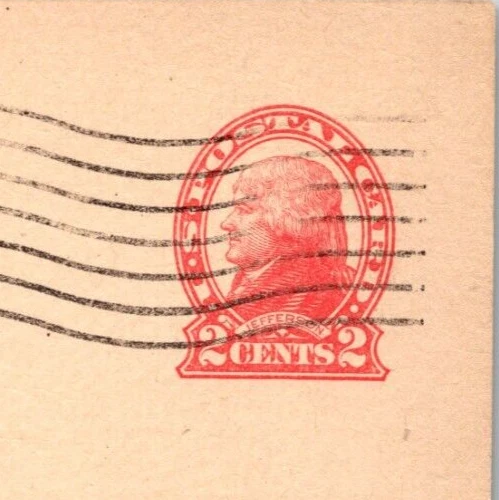 c1917 UX30 US Postal Card Jefferson Red 2c MERCHANTS LOAN & TRUST CO Chicago IL - Image 4 of 4