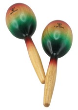 Wooden Maracas Rainbow Finish