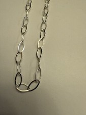 sterling silver oval flat chain 7.5x4.3mm 5ft