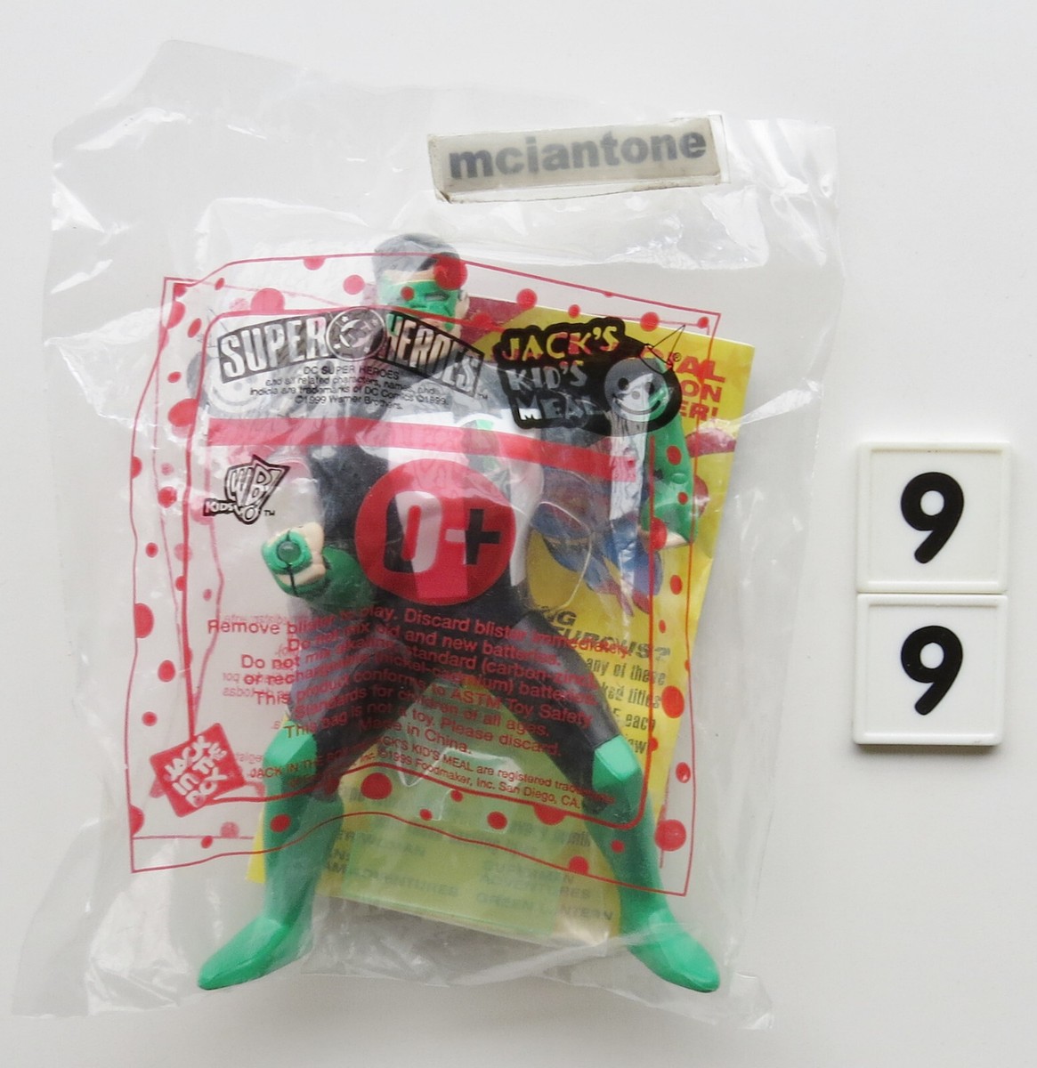 超レア Jack In The Box DC スーパーヒーローセット1999年 Jack in the Box 1999 DC SUPER HEROES Superheroes GREEN Lantern