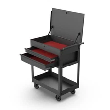 28 in Steel Mechanics Tool Cart 500lb Capacity, Powder-Coated Finish