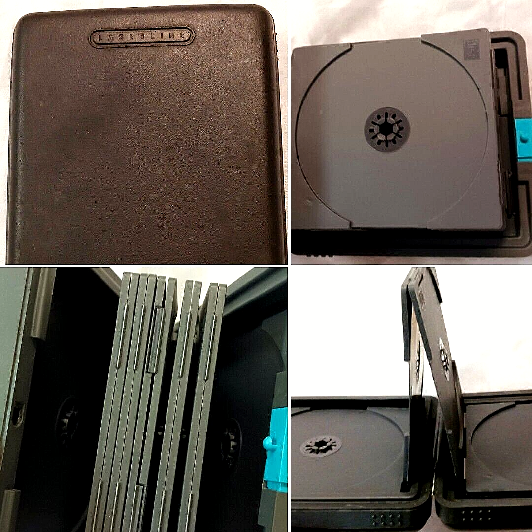 LASERLINE 12 FOLD OUT CD BLACK CARRY CASE STORAGE PORTABLE eBay
