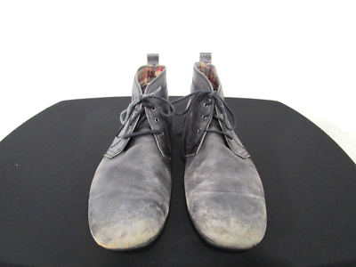 Bed Stu Distressed Black Leather Lace Up Ankle Boots Men Sz  display picture 3