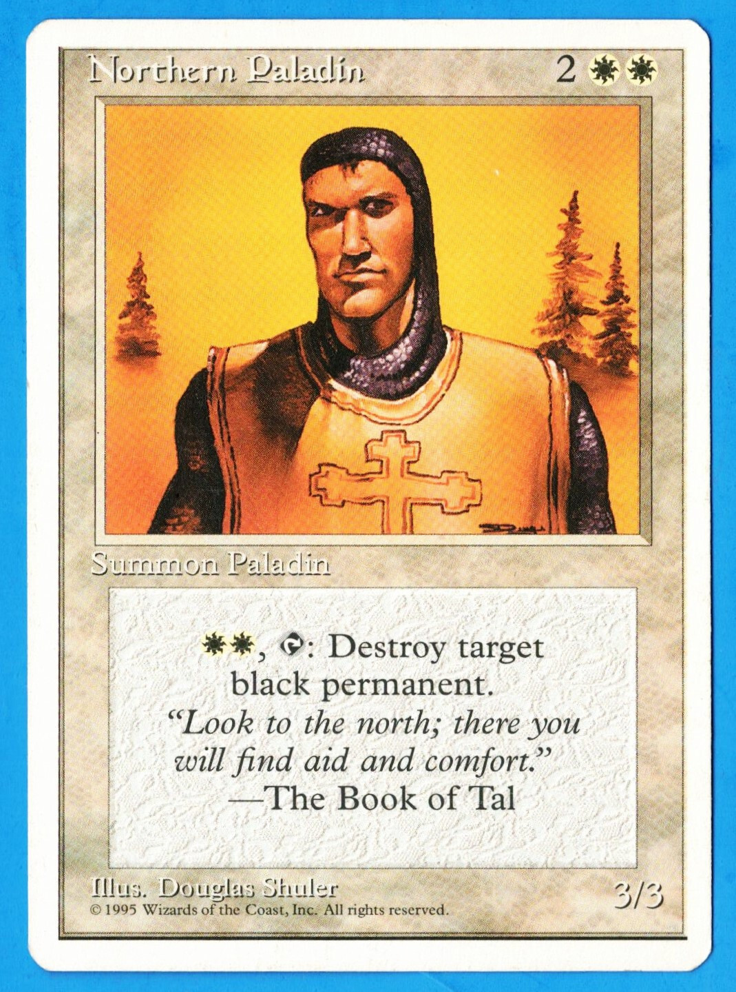 Northern Paladin - 4th Edition 1995 MTG White Rare Creature LP B